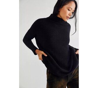 Free People Black Turtleneck Sweater